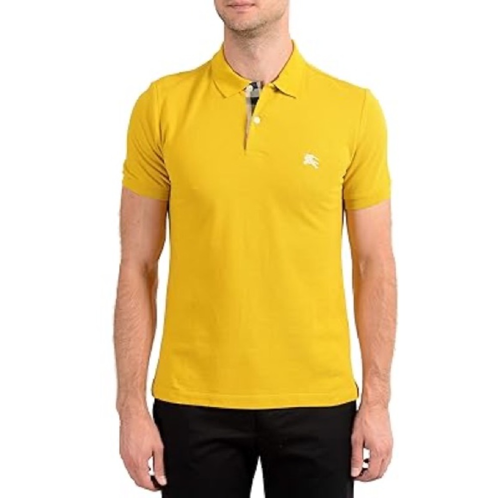 Burberry men’s Yellow Polo Shirt